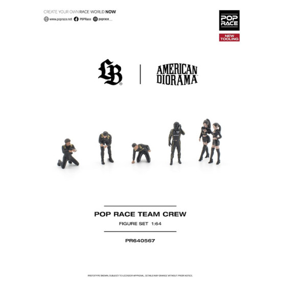 1/64 POP RACE TEAM CREW (6 FIGURES) 1/64 POP RACE TEAM CREW (6 FIGURES)