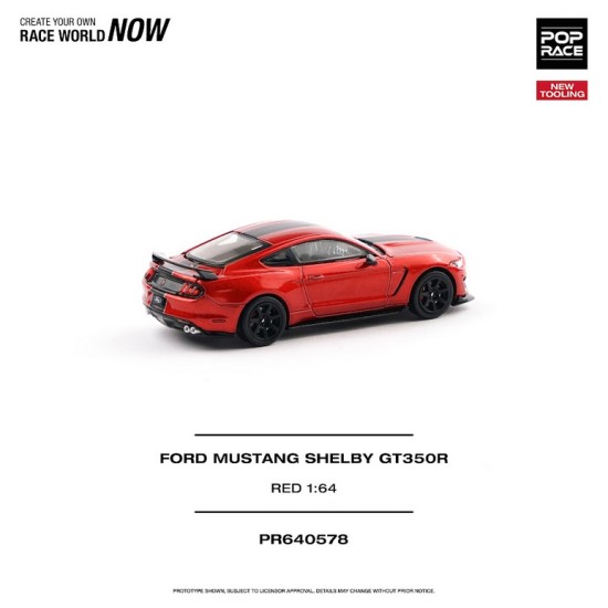 1/64 FORD MUSTANG SHELBY GT350R RACE RED