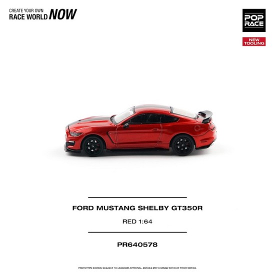 1/64 FORD MUSTANG SHELBY GT350R RACE RED