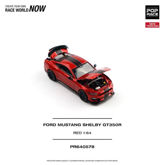 1/64 FORD MUSTANG SHELBY GT350R RACE RED