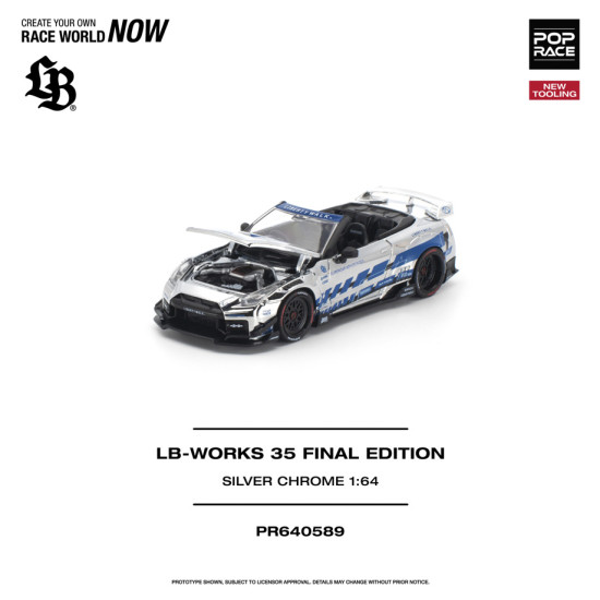 1/64 LB-WORKS 35 FINAL EDITION SILVER CHROME NEW TOOLING 1/64 LB-WORKS 35 FINAL EDITION SILVER CHROME NEW TOOLING