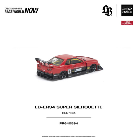 1/64 LB-ER34 SUPER SILHOUETTE RED NEW TOOLING