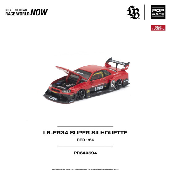 1/64 LB-ER34 SUPER SILHOUETTE RED NEW TOOLING