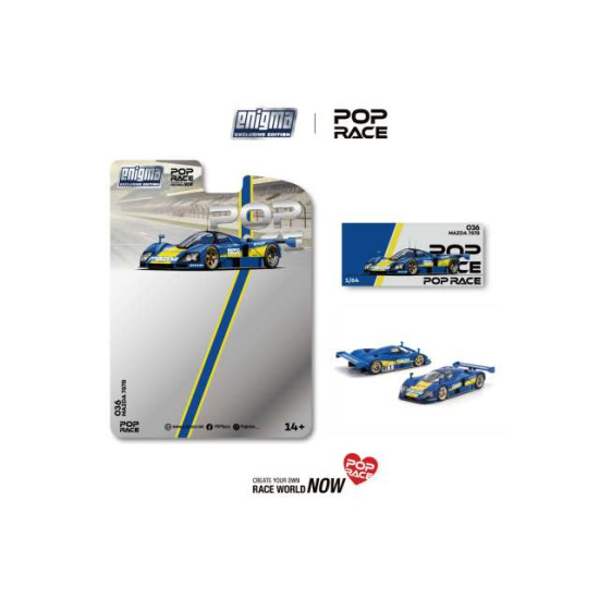 1/64 MAZDA 787B RACING BLUE/YELLOW ENIGMA 1/64 MAZDA 787B RACING BLUE/YELLOW ENIGMA