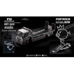 1/64 PANDEM FUSO 300 FLATBAD TRANSPORTER TOKYO STATION EXCLUSIVES SILVER CHROME