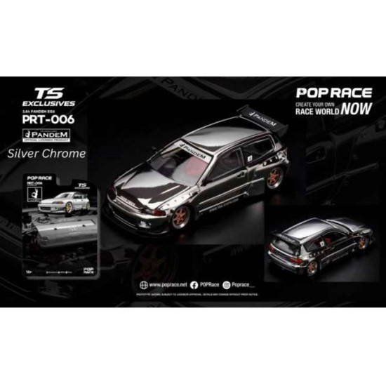 1/64 PANDEM EG6 TOKYO STATION EXCLUSIVES SILVER CHROME 1/64 PANDEM EG6 TOKYO STATION EXCLUSIVES SILVER CHROME