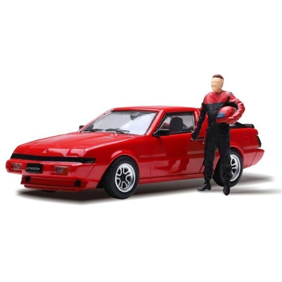 1/64 MITSUBISHI STARION RED (WITH DRIVER FIGURE) PR64-STAR-RED