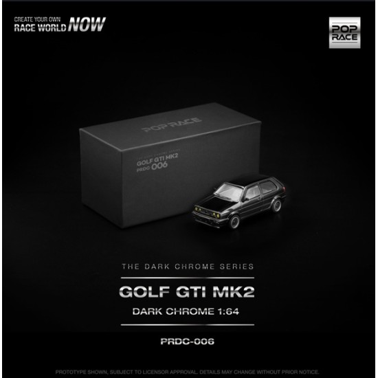 1/64 GOLF GTI MK2 DARK CHROME