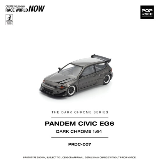 1/64 PANDEM CIVIC EG6 DARK CHROME