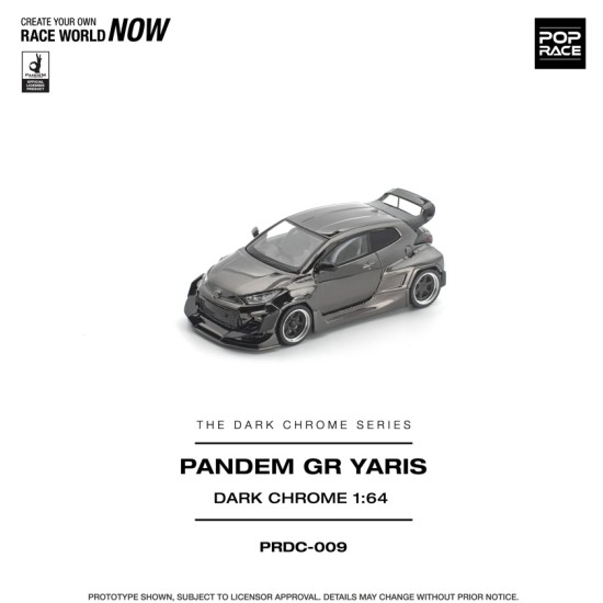 1/64 PANDEM GR YARIS DARK CHROME