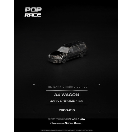 1/64 R34 WAGON DARK CHROME 1/64 R34 WAGON DARK CHROME