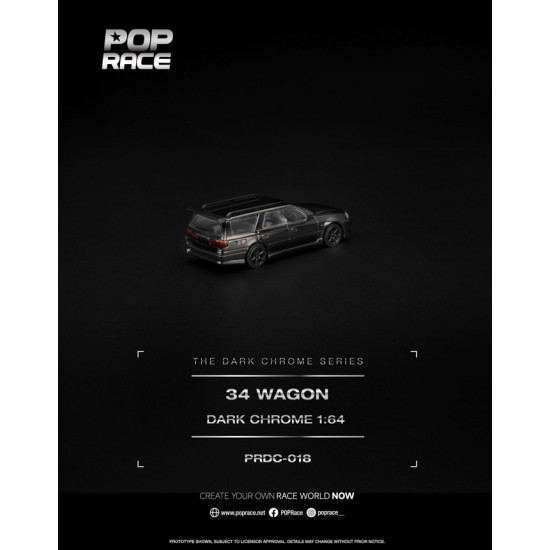 1/64 R34 WAGON DARK CHROME 1/64 R34 WAGON DARK CHROME