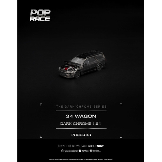 1/64 R34 WAGON DARK CHROME 1/64 R34 WAGON DARK CHROME