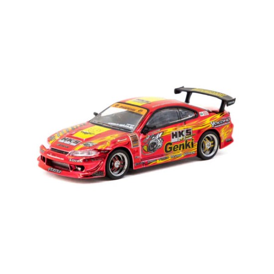 TARMAC 1/64 HKS HIPER SILVIA RS-2 RED CHROME SPECIAL EDITION T64G-023-HKSRC