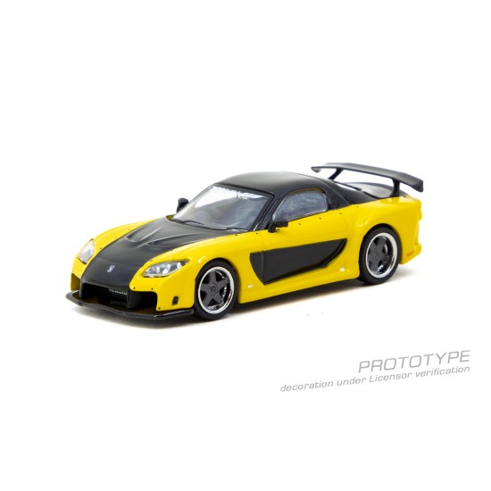 1/64 MAZDA RX-7 VEILSIDE FORTUNE7 YELLOW/BLACK