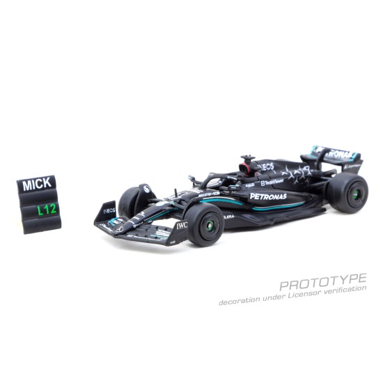 1/64 MERCEDES-AMG F1 W14 E PERFORMANCE SPANISH GRAND PRIX TYRE TESTING 2023 MICK SCHUMACHER