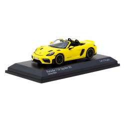 1/64 PORSCHE 718 SPYDER RS RACING YELLOW MINICHAMPS X TARMAC WORKS T64MC-008-RY