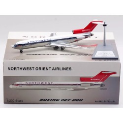 1/200 NORTHWEST ORIENT AIRLINES B727-251 N251US WITH STAND POLISHED B-722-251