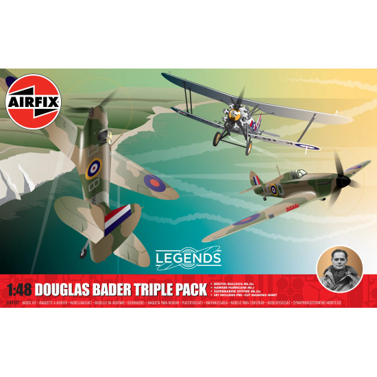 1/48 LEGENDS DOUGLAS BADER TRIPLE PACK (PLASTIC MODEL KIT) A40101
