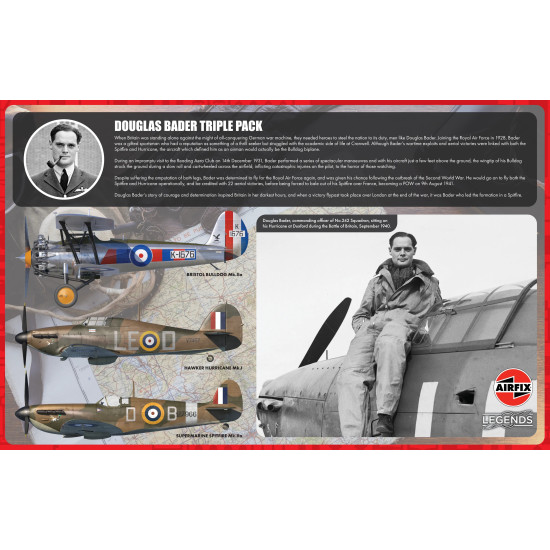 1/48 LEGENDS DOUGLAS BADER TRIPLE PACK (PLASTIC MODEL KIT) A40101