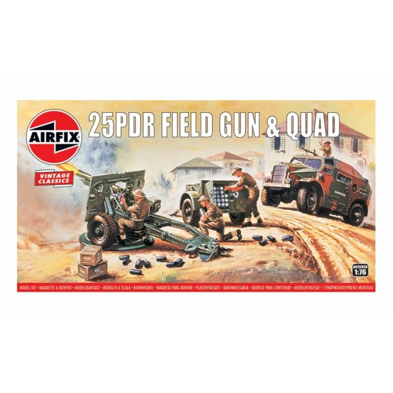 1/76 25PDR FIELD GUN (VINTAGE CLASSICS) A01305V