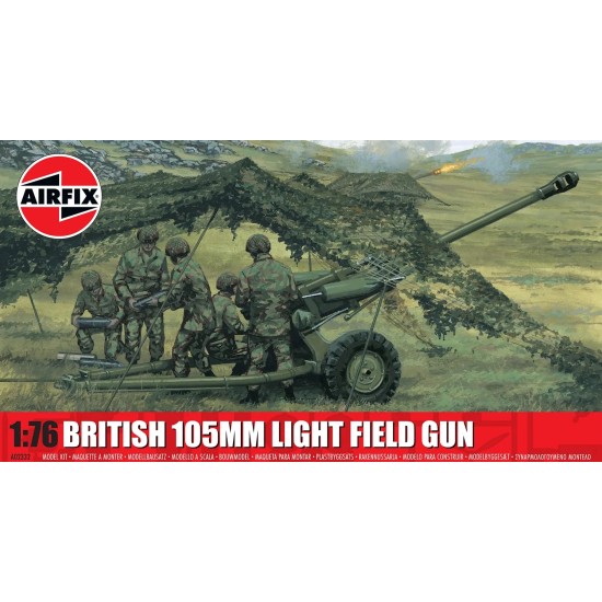 1/76 BRITISH 105MM LIGHT FIELD GUN (PLASTIC KIT)