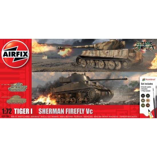 1/72 CLASSIC CONFLICT TIGER 1 VS SHERMAN FIREFLY (PLASTIC KIT)