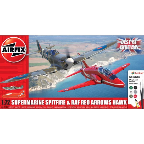 1/72 BEST OF BRITISH SPITFIRE AND HAWK (PLASTIC KIT) A50187