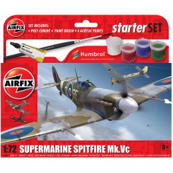 1/72 SMALL BEGINNERS SET SUPERMARINE SPITFIRE MKVC (PLASTIC KIT) A55001 1/72 SMALL BEGINNERS SET SUPERMARINE SPITFIRE MKVC (PLASTIC KIT) A55001