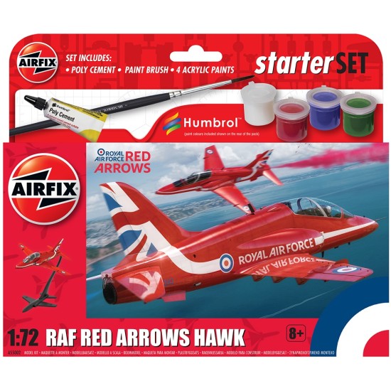 1/72 SMALL BEGINNERS SET RED ARROWS HAWK (PLASTIC KIT) A55002