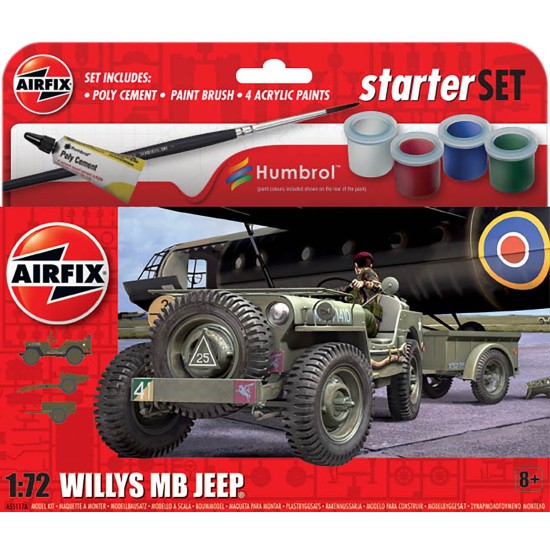 1/72 HANGING GIFT SET WILLYS MB JEEP (PLASTIC KIT)
