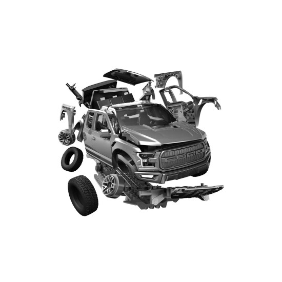 QUICKBUILD FORD F-150 RAPTOR - GREY (PLASTIC KIT) J6053