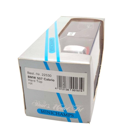 MINICHAMPS 1/43 BMW 507 CABRIO HARD TOP RED 22530 - CRACKED CASE