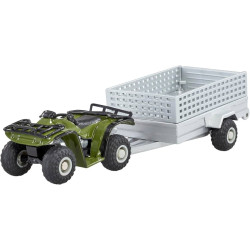 1/32 BRITAINS FARM QUAD BIKE WITH TRAILER SET 43358