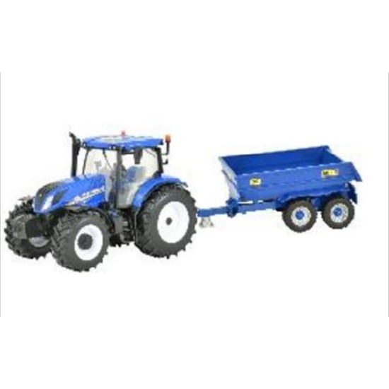 1/32 NEW HOLLAND T6 TRACTOR WITH TRAILER PLAY SET