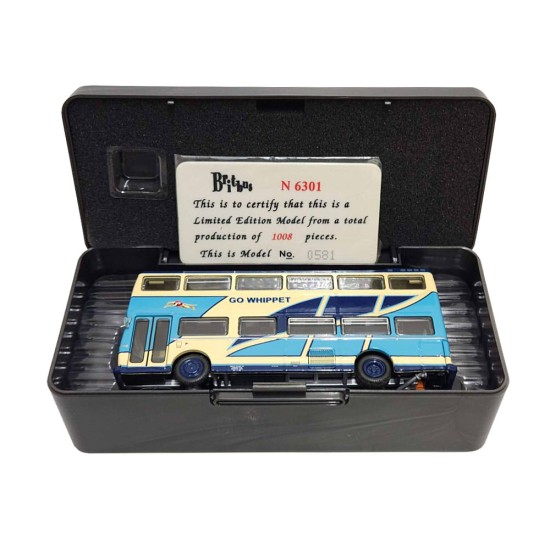 BRITBUS 1/76 SCANIA METROPOLITAN WHIPPET COACHES CAMBRIDGE VIA ST. IVES N6301