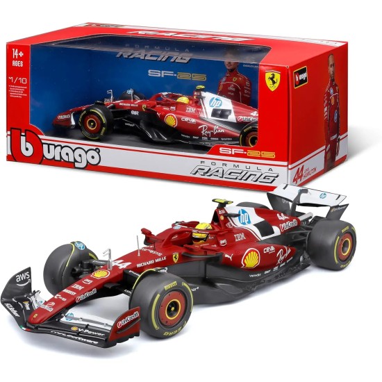 1/18 FERRARI F1 SF-25 TEAM SCUDERIA FERRARI NO.44 HAMILTON WITH HELMET 16816H