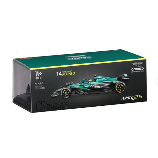 1/24 ASTON MARTIN AMR 25 NO.14 FERNANDO ALONSO 2025 W/HELMET 18-28070A
