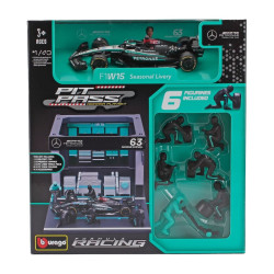 1/43 MERCEDES AMG PETRONAS F1 W14 E PERFORMANCE NO.63 RUSSELL 2023 PIT PASS SET
