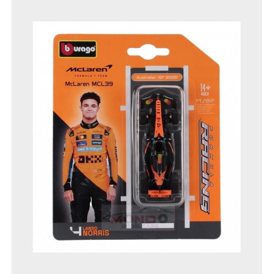 1/64 MCLAREN MCL39 NO.4 LANDO NORRIS 2025 58001N