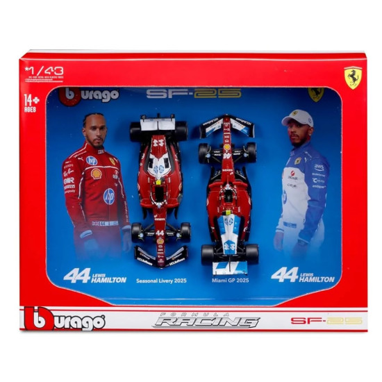 1/43 FERRARI SF-25 2025 HAMILTON DRIVER TWO PACK 18-36856H