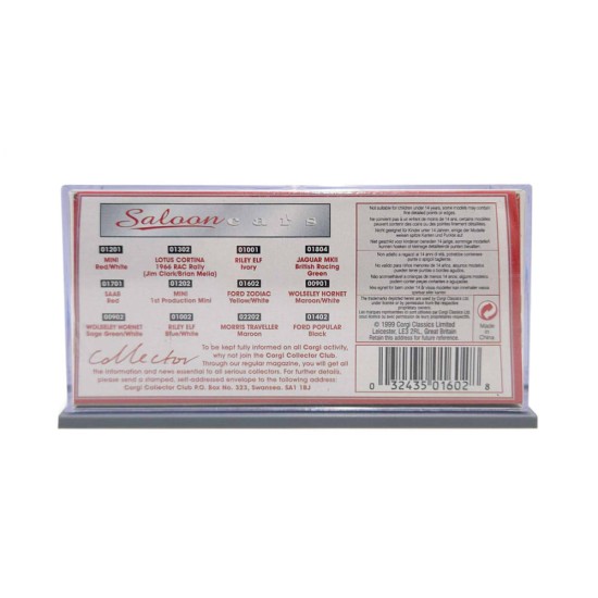 CORGI SALOON CARS 1/43 FORD ZODIAC YELLOW / WHITE 01602