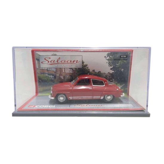 CORGI SALOON CARS 1/43 SAAB RED 01701 - SCUFFED CASE