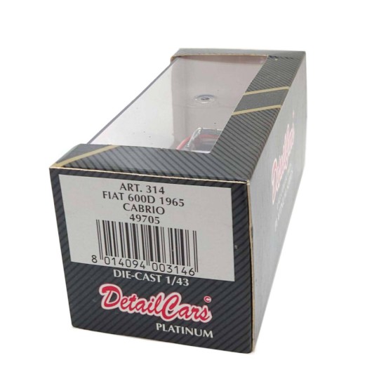 CORGI 1/43 FIAT 600D 1965 ART. 314 DIECAST MODEL RED 49705