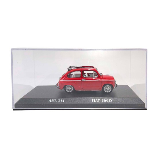 CORGI 1/43 FIAT 600D 1965 ART. 314 DIECAST MODEL RED 49705