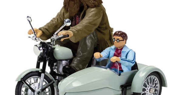 HAGRID'S MOTORCYCLE & SIDE CAR AVEC HARRY POTTER ET HAGRID CORGI 1/43