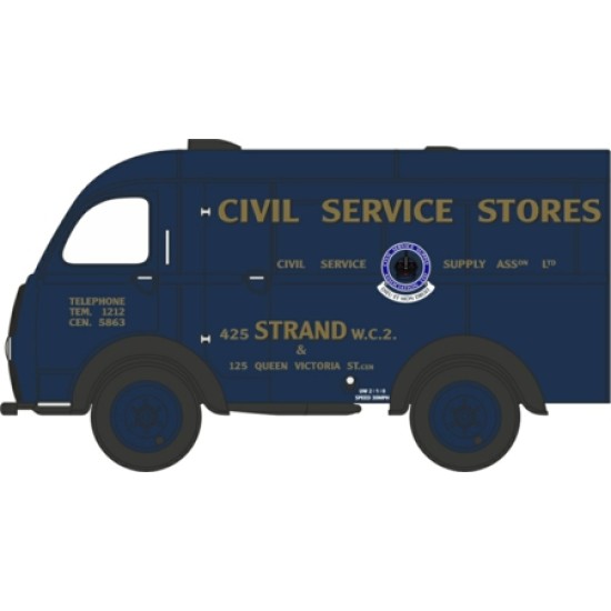 OX43AK017 - 1/43 AUSTIN THREEWAY VAN CIVIL SERVICE STORES