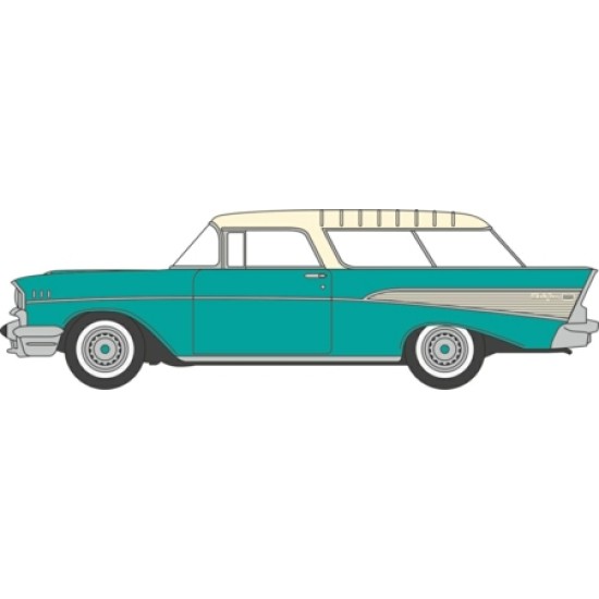 OX87CN57003 - 1/87 CHEVROLET NOMAD 1957 SURF GREEN/INDIA IVORY