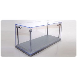 1/18 LED DISPLAY CASE 4 ADJUSTABLE LIGHTS WITH SILVER BASE T9-189922