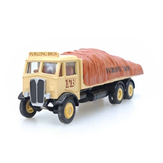 EFE 1/76 AEC MAMMOTH MAJOR 3 AXLE FLATBED LORRY FURLONG BROS WITH LOAD 10701DL